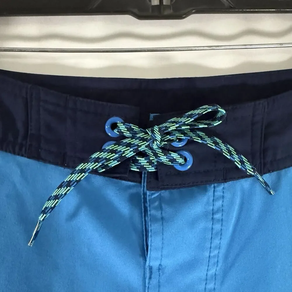 Nike Board Shorts Men's 32 Medium Blue Drawstring Unlined 9